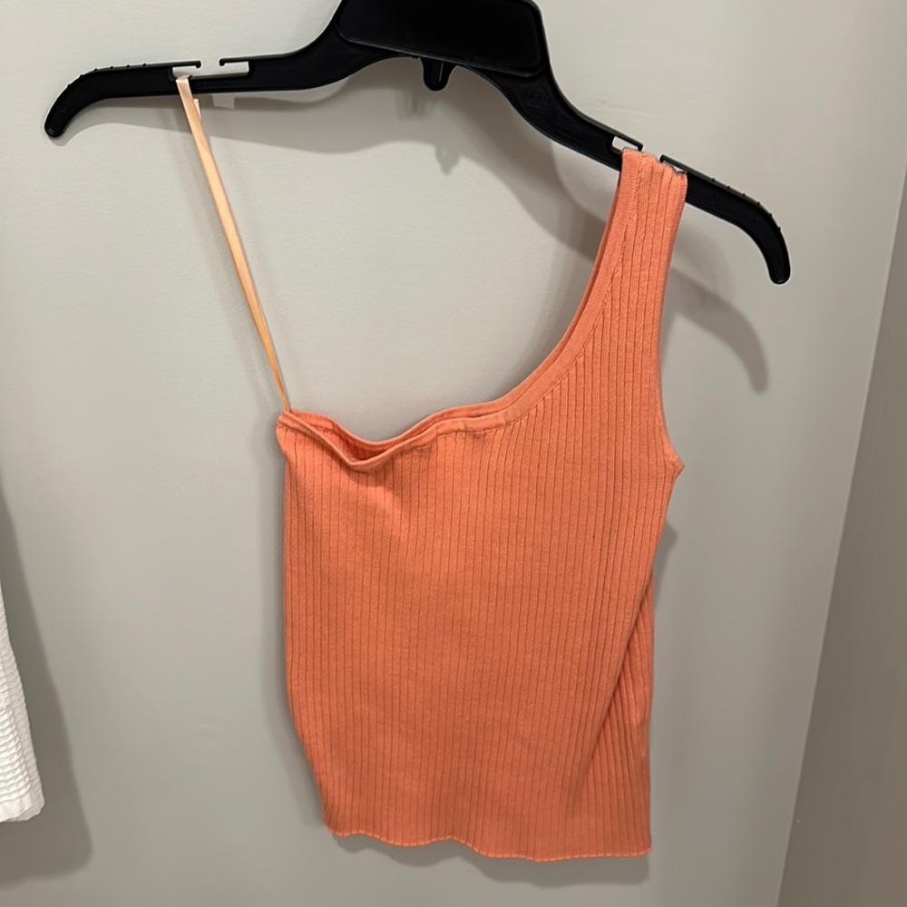 Nikkak Sherbet Orange One Shoulder Top